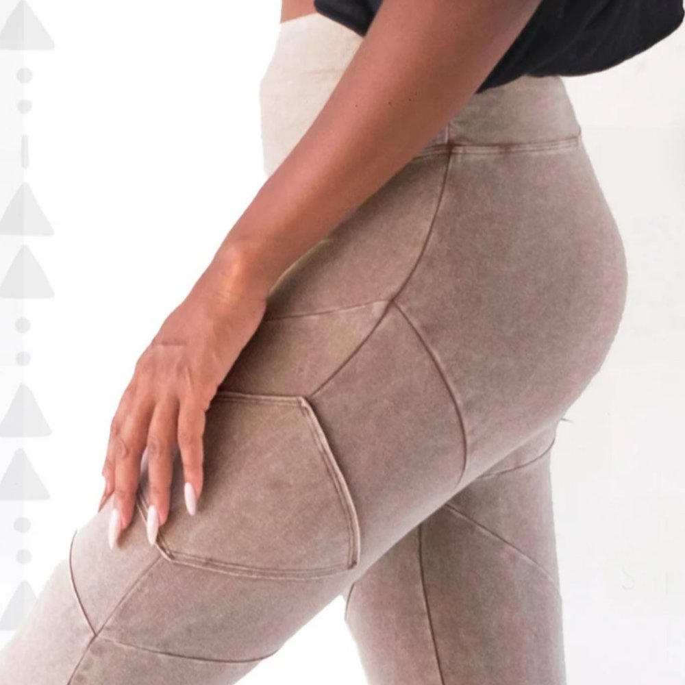 Offrandes stretchy organic cotton brown leggings